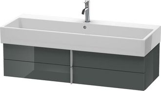 Duravit Duravit Vero Air Mueble De Pared 118,4 X 43,1 Cm, 2 Cajones, Para Vero Air 235012, Color (frente/cuerpo): Laca De Alto Brillo Dolomiti Grey - Va628903