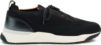 Santoni Minimalist Low-Top Sneaker - Black