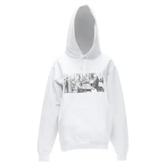 SUPREME Mike Kelley Franklin Signing Treaty of Alliance grey fleece hoodie L