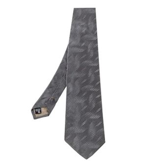 Armani Pre-owned Accessories, male, Gray, Size: ONE SIZE Pre-owned Silk home-office