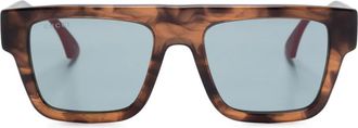Gucci Occhiali da sole squadrati - Marrone