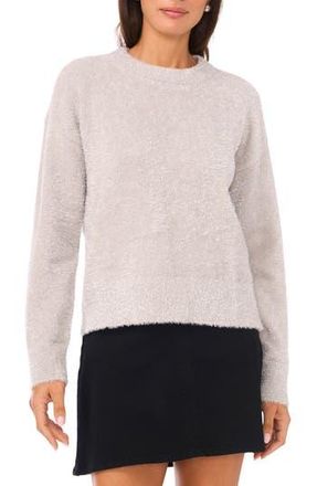Vince Camuto Metallic Eyelash Sweater in Cool Grey Silver at Nordstrom Rack, Size Xx-Large