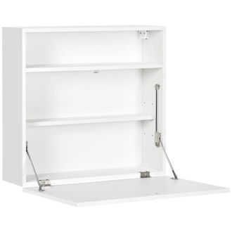 HOMCOM Mesa de pared 64x20x60 cm blanco