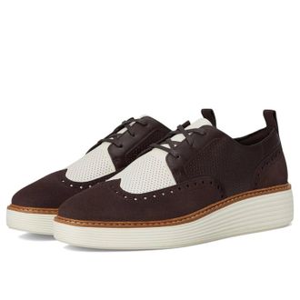Cole Haan Womens Cole Haan Originalgrand W32061- Brown Leather Platform Shoe VER1154