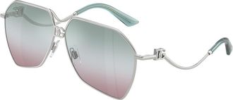 Dolce & Gabbana DG2326 05/EL Womens Sunglasses Silver Size 62
