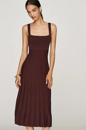 Maeve Pleated Midi Sweater Dress