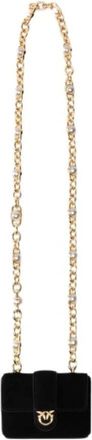 Pinko Pocket Necklace Suede - Dames - Mini tas - Zwart - ONE Size - Katoen - Tassen
