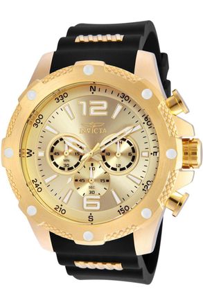 Invicta I-Force 19660 Heren Horloge - Quartz Uurwerk - Roestvrij Staal met gouden Wijzerplaat - 50mm