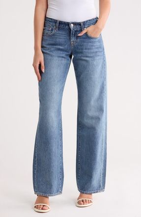 7 For All Mankind Low Rise Straight Leg Jeans in Macon at Nordstrom Rack, Size 34