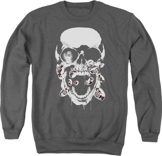 Gildan Green Lantern Black Lantern Skull Adult Crewneck Sweatshirt