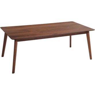 Beliani Dining Table MADOX Dark Walnut 200 cm 100 cm