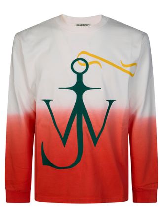 J.W.Anderson Dip-Dye Anchor Graphic Long-Sleeve Shirt