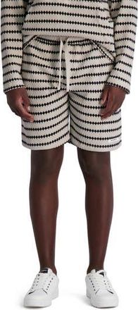 Karl Lagerfeld Stripe Knit Beach Shorts in Tan at Nordstrom Rack, Size Xx-Large