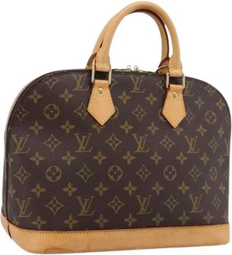Louis Vuitton Pre-owned Monogram Hand Bag - Dames - Vintage Handtas - Bruin - ONE Size - Leer - Vintage