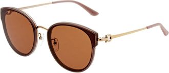 Ferragamo Brown Oval Unisex Sunglasses SF255SK 272 62