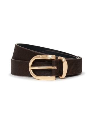 Sanctuary Womens All Day Calf Hair Belt In Choco Brown