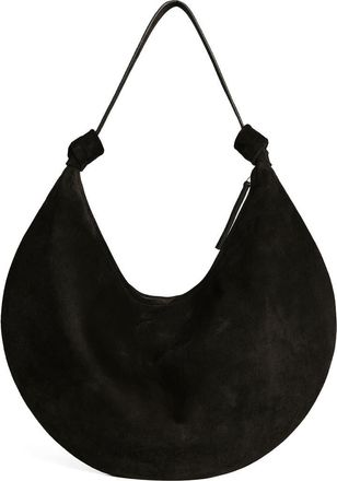 Reformation Rhea Suede Hobo Bag in Black Suede at Nordstrom