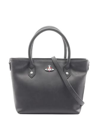 Vivienne Westwood Borsa tote Heart con placca Orb anni 2020 - Nero
