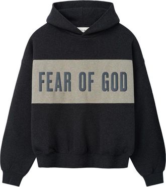 Fear of God Cropped Relaxed Panelled Hoodie Iron Grey Heather Seal Heather RW00283-0120