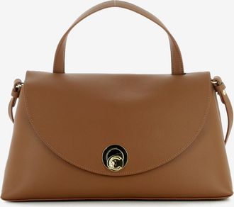 Coccinelle Handbag double grainy leather cognac