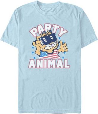 Garfield Mens Garfield Cat Party Animal T Shirt in Light Blue at Nordstrom, Size Xxx-Large
