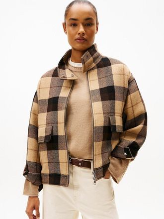 Tommy Hilfiger Geruit jasje van wolmix