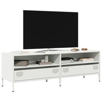 Berkfield Home TV Cabinet White 135x39x43.5 cm Cold-rolled Steel
