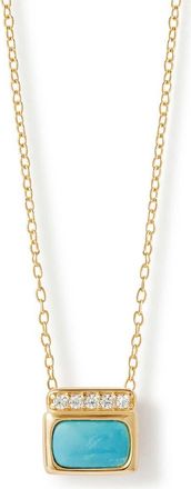 Astley Clarke Gold Aurora Ridge Turquoise Necklace at Nordstrom