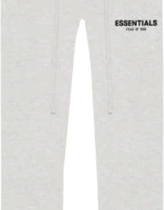 Fear of God Mens Fear Of God Essential Light Oatmeal Relaxed Sweatpants - Grey - Size: 33/32/32