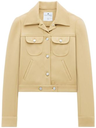 Courrèges twill trucker jacket - Neutrals