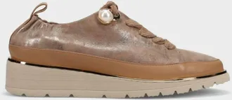 Vaneli Womens Flash Leather Shoes In Bronze Lisa