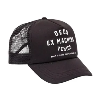 Deus Venice Address Trucker - male - Deus Ex Machina - Hats & Caps - Black - ONE SIZE - Accessories