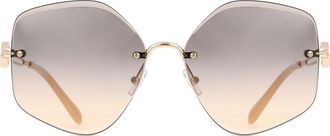 Tory Burch TY6111 3358G9 Womens Sunglasses Gold Size 58