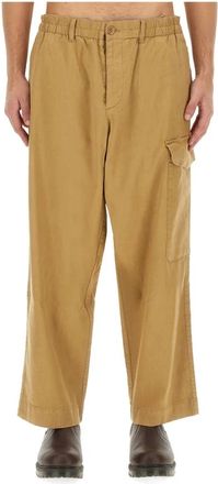 Ymc You Must Create Straight Broeken - Heren - Wijde Broeken - Beige - W32 - Katoen - Broeken