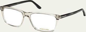 Tom Ford Blue Blocking Two-Tone Acetate Square Glasses