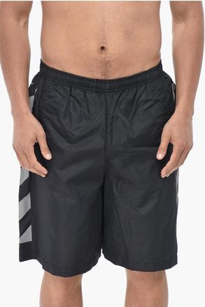 Off-white PERMANENT Nylon Boxer Swim Trunks DIAG size M