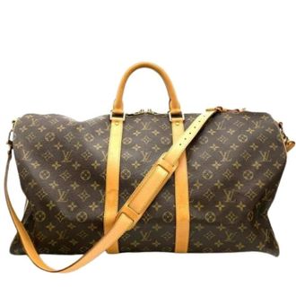 Louis Vuitton Pre-owned Weekend Bags, unisex, Brown, Size: ONE SIZE Pre-owned Canvas Weekend Bag
