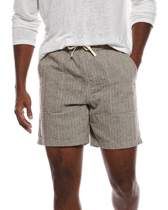 Jason Wu Drawstring Pull-On Linen-Blend Short