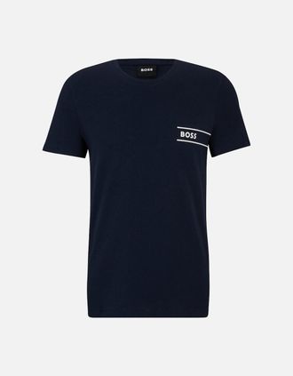 HUGO BOSS Mens Hugo Boss Navy Crew Neck T-shirt - Black - Size: 38