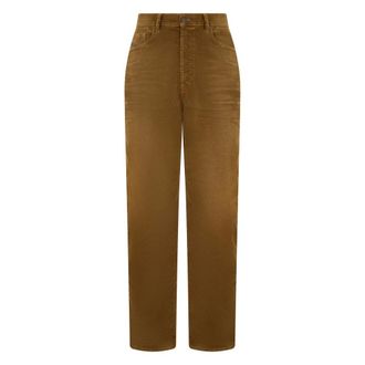 Diesel Straight Trousers, male, Brown, Size: W33 Straight velvet trousers