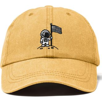 Dalix Moon Mission Dad Cap in Washed Gold at Nordstrom