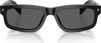Prada 0pr B11s Rectangular Frame Acetate Sunglasses