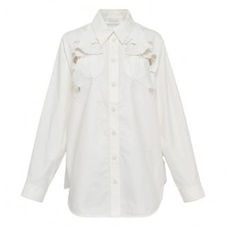Zimmermann Womens Daylight Embroidered Shirt In Ivory