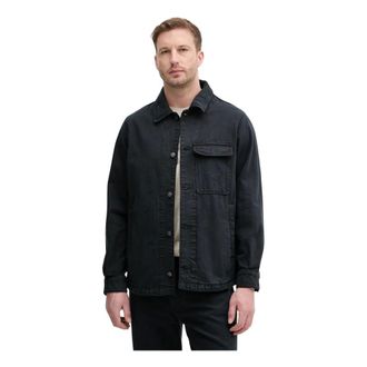A|X Armani Exchange Jassen, Heren, Blauw, S, Katoen, Shirt Jacket