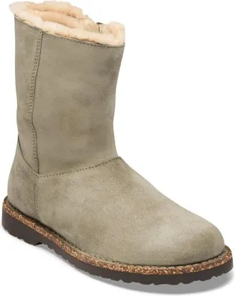 Birkenstock Uppsala Zip Suede Shearling Winterschuhe f&uuml;r Damen | beige