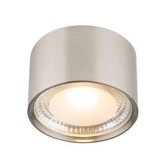 Netlighting Serena Surface Mounted Downlight Nickel Matt Glass Shade LED 3000K in Grey