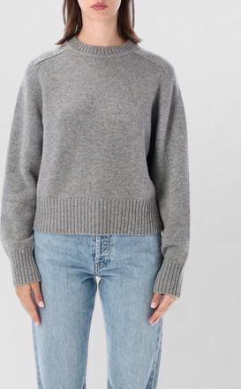 Extreme Cashmere heavyweight cashmere ribbed cropped crew neck jumper
