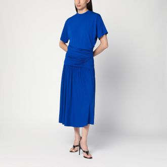 Ferragamo Long blue dress with draping
