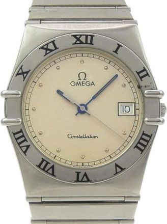 Omega Pre-owned Watches, male, Beige, Size: ONE SIZE Pre-owned Constellation Stainless Steel Watch