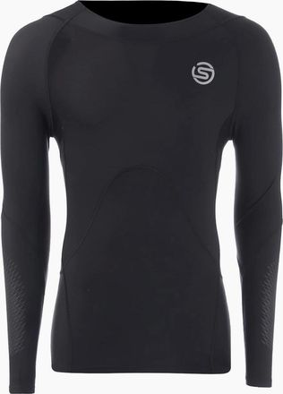 It's Skin Mens Compression Fit Crew Neck Long Sleeve Top - Black - Size: 38